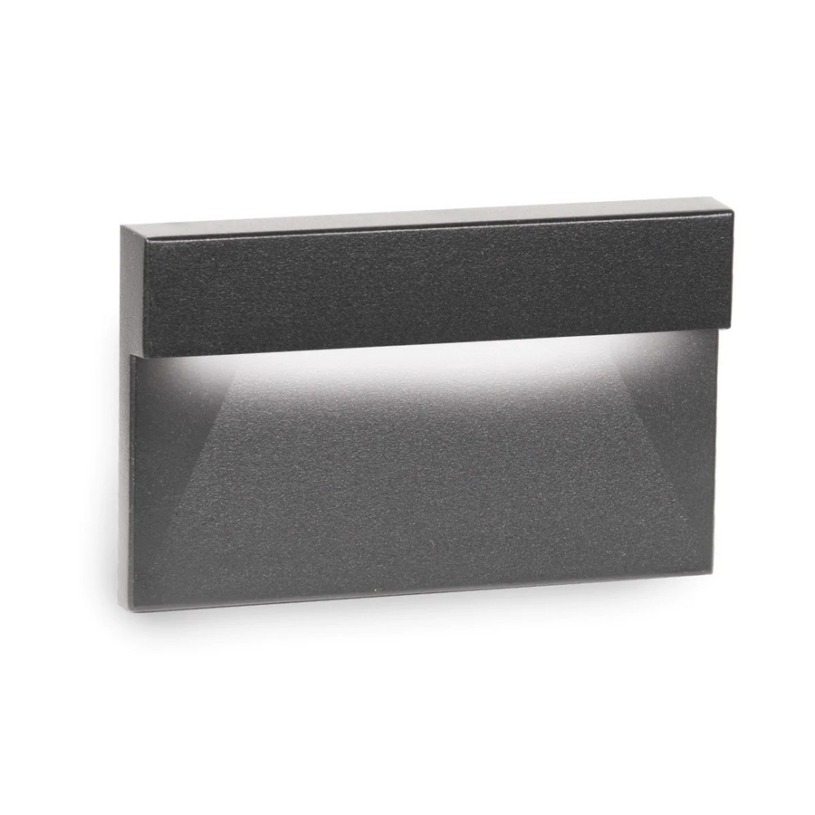 WAC WL-LED140F-C-BK WL-LED140F Step And Wall Light 277V 3000K Black on Aluminum - Atlantic Lighting