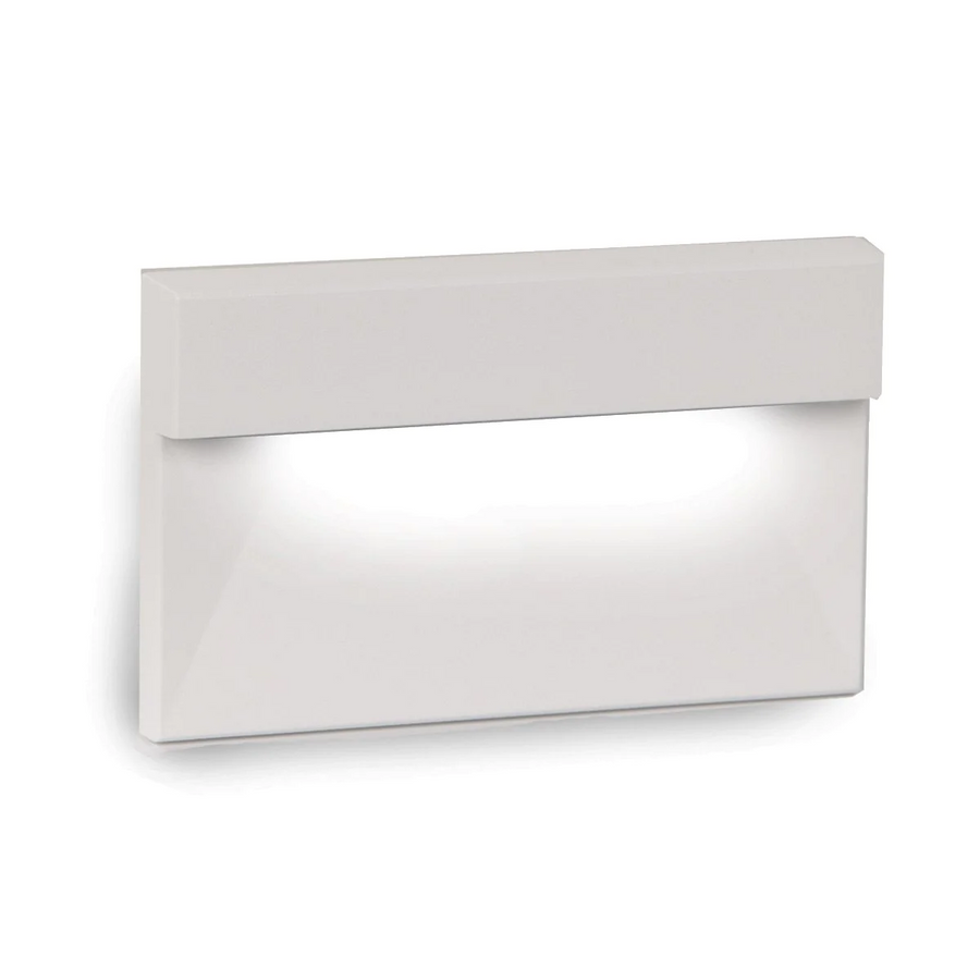 WAC WL-LED140-AM-WT WL-LED140 Step And Wall Light Amber 120V White on Aluminum - Atlantic Lighting