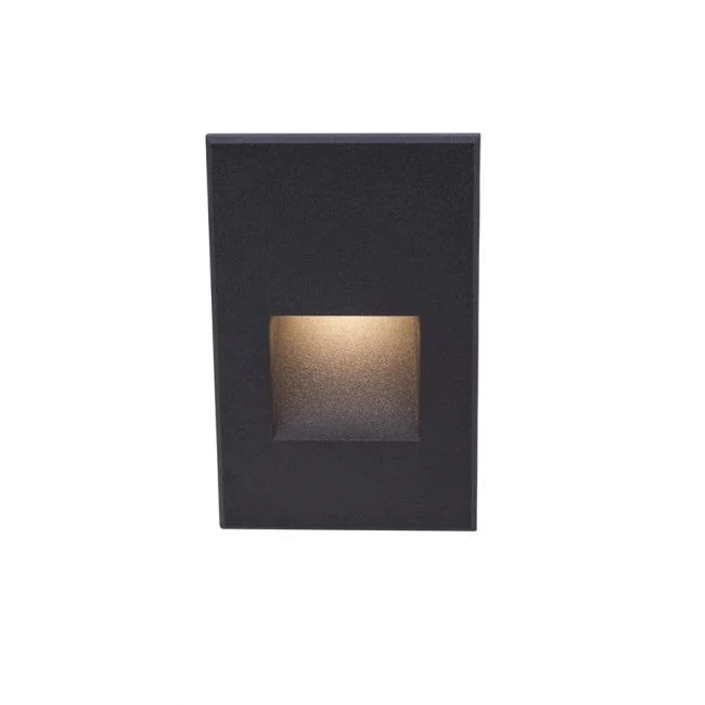 WAC WL-LED200-AM-BK WL-LED200 Step And Wall Light Amber 120V Black on Aluminum - Atlantic Lighting
