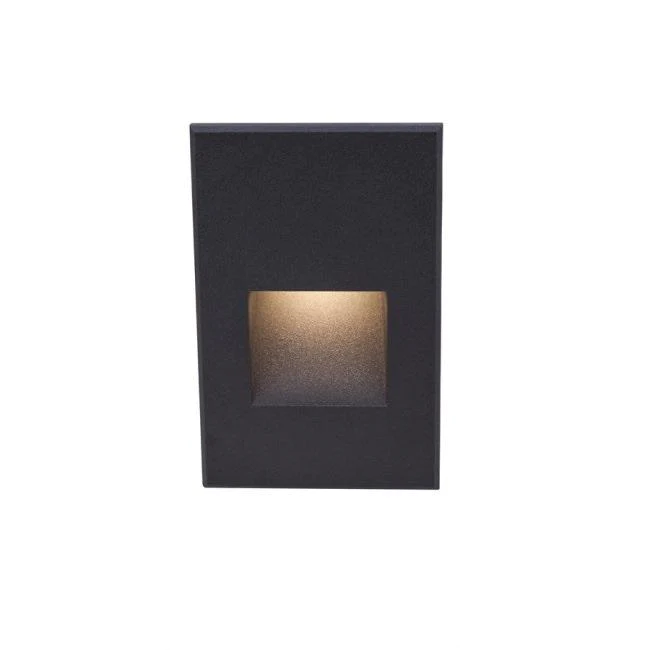 WAC WL-LED200 Step And Wall Light Amber 120V Black on Aluminum WL-LED200-AM-BK