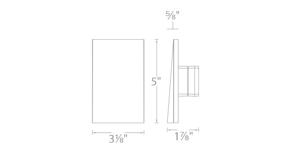 WAC WL-LED210-C-BK WL-LED210 Step And Wall Light 120V 3000K Black on Aluminum - Atlantic Lighting