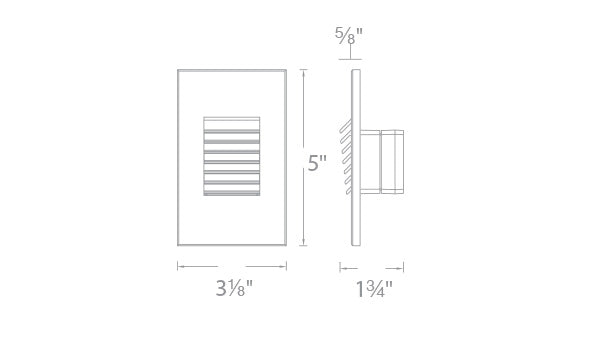WAC WL-LED220F-AM-BK WL-LED220F Step And Wall Light Amber 277V Black on Aluminum - Atlantic Lighting