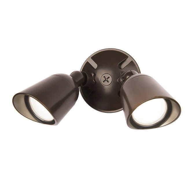 WAC Endurance Double Spot Wallpack Luminaire 120V 3000K Architectural Bronze WP-LED430-30-ABZ