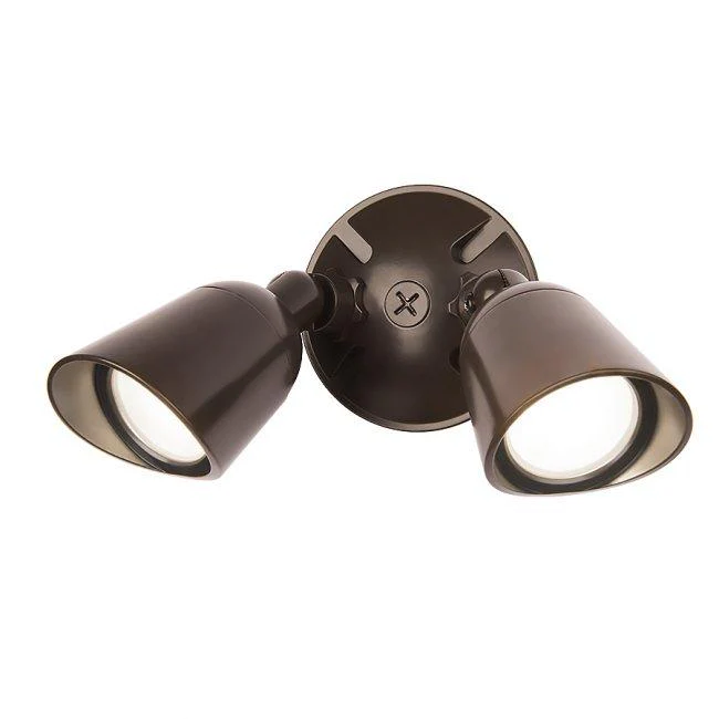 WAC WP-LED430-50-ABZ Endurance Double Spot Wallpack Luminaire 120V 5000K Architectural Bronze - Atlantic Lighting