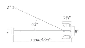 WAC Endurance Adjustable Signage Light 30W 3K Adjustable Double Flood Light Architectural Black WP-LED529-30-ABK