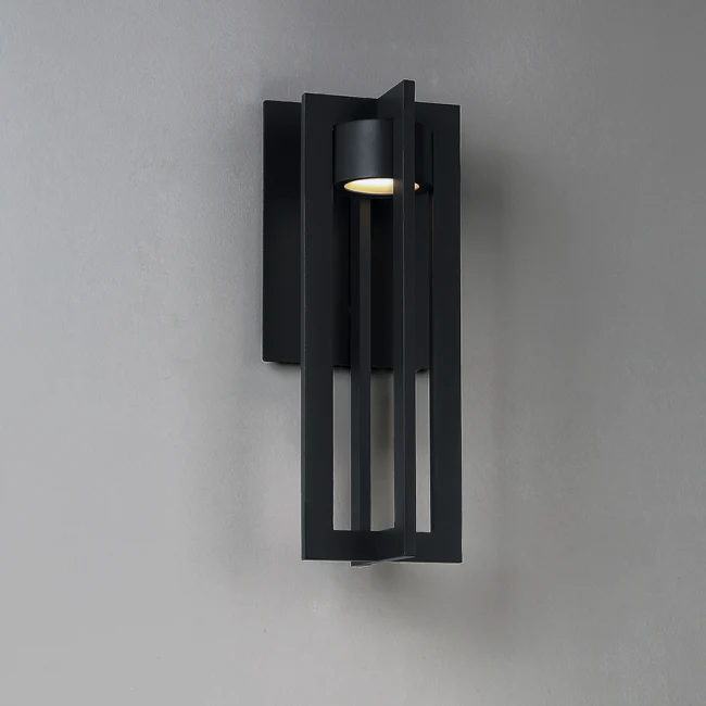 WAC 25" Chamber Outdoor Wall Sconce 3000K  Black WS-W48625-BK