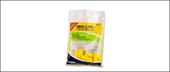 King Innovation 10444 - DryConn Small Direct Bury* (King 4 Yellow), 10pc. Bag