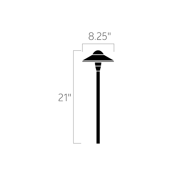 Kichler 15310CBR 8" Dome Path Light - Atlantic Lighting