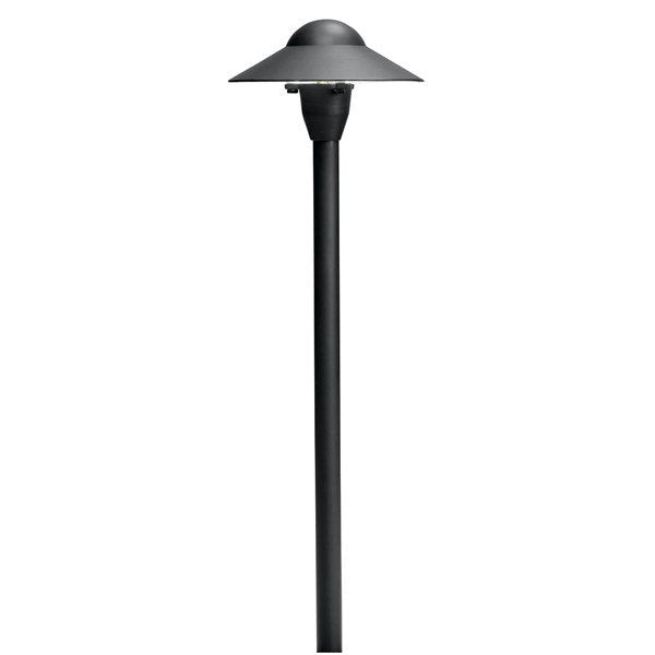 Kichler 15470BKT 12V Cast Brass 6" Dome Path Light Textured Black - Atlantic Lighting