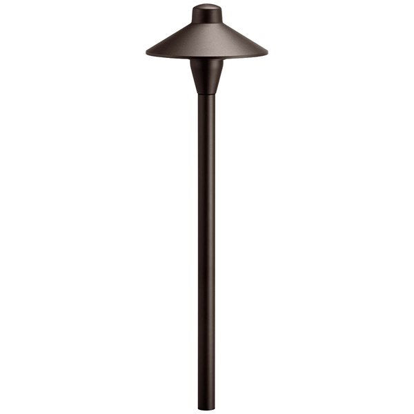 Kichler 15478AZT 12V 6.75" Path Light Textured Architectural Bronze - Atlantic Lighting
