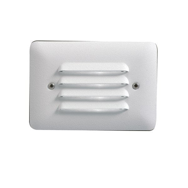 Kichler 15782WHT30R 3000K Louvered LED Mini Step Light in Textured White - Atlantic Lighting