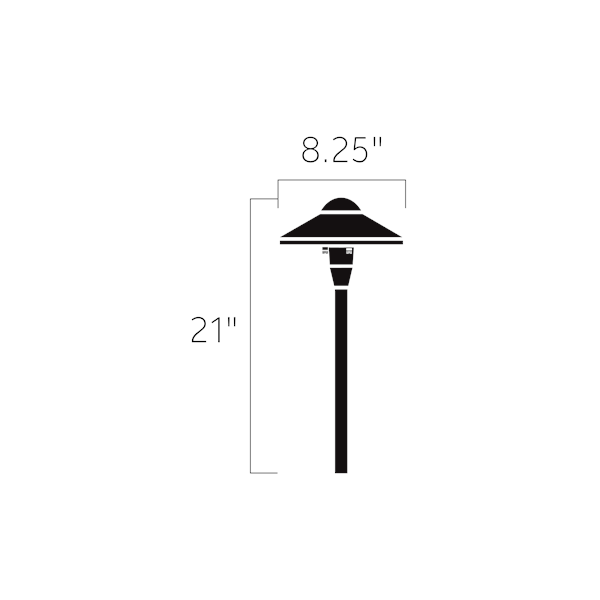 Kichler 15810CBR27 12V LED 8" Dome Path Light - Atlantic Lighting