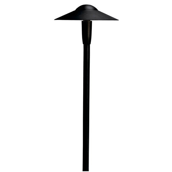 Kichler 15810BKT27R 8" Dome 2700K LED Path Light Textured Black - Atlantic Lighting