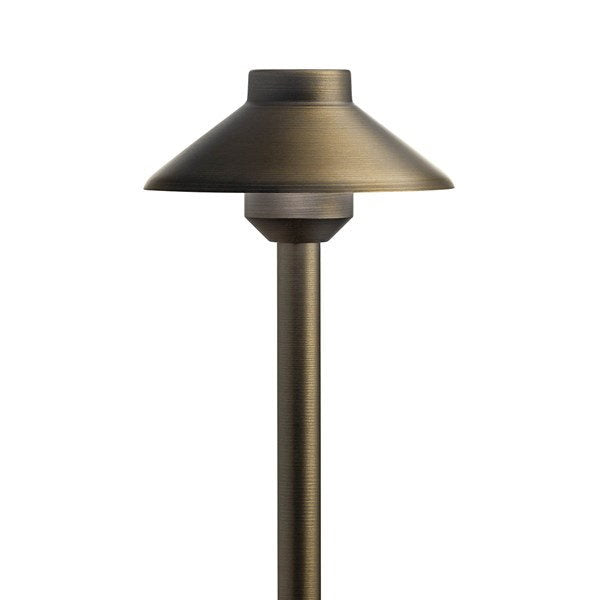 Kichler 15821CBR27 Short Stepped Dome 12V 2700K Path Light Centennial Brass