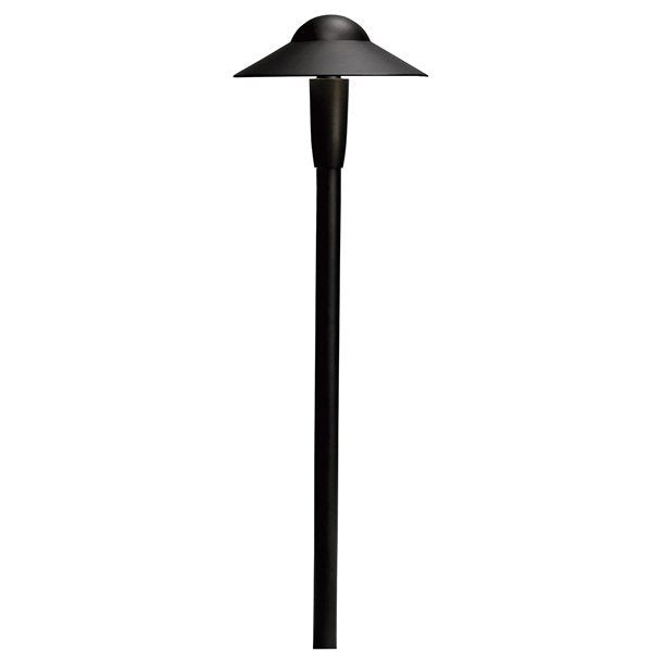 Kichler 15870BKT27R 15848BKT 6" Dome 2700K LED Path Light Textured Black - Atlantic Lighting