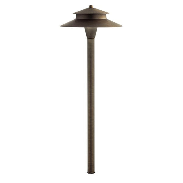 Kichler 15880CBR27 12V LED 2700K Mission Path Light, Centennial Brass - Atlantic Lighting