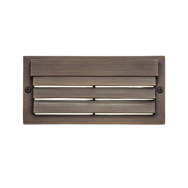 Kichler 16171AZT27 2700K LED Louvered Surface Mount Step Light Textured Architectural Bronze - Atlantic Lighting