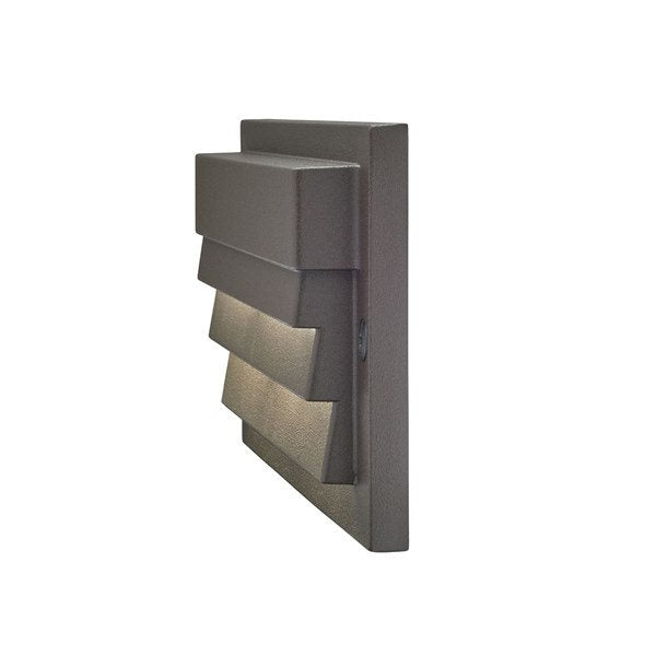 Kichler 16171AZT27 2700K LED Louvered Surface Mount Step Light Textured Architectural Bronze - Atlantic Lighting