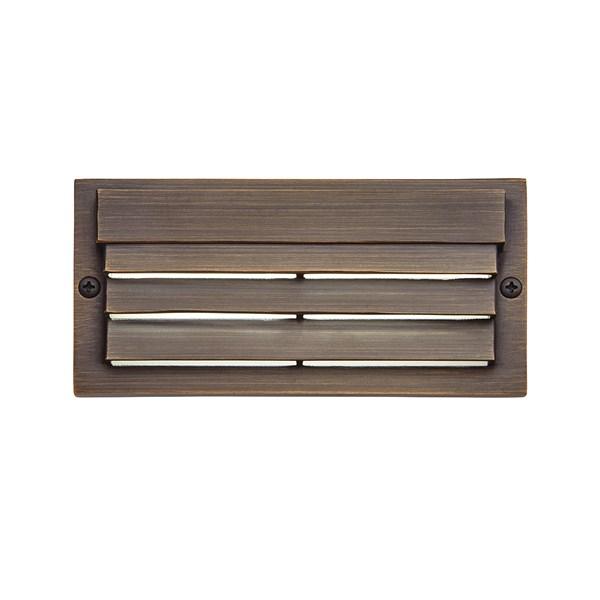 Kichler 16171AZT30 3000K LED Louvered Surface Mount Step Light Textured Architectural Bronze - Atlantic Lighting