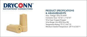 King Innovation 20122 - Tan Low Voltage, 50pc. Bag