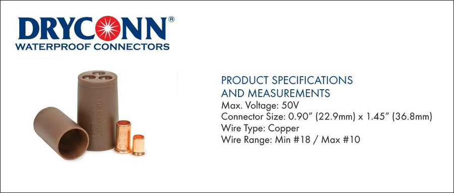 King Innovation 20240 DryCrimp (non-filled), Contents Include 25 non-filled housings, 25 small & 25 large copper crimp sleeves - Atlantic Lighting