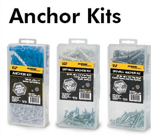King Innovation 25140 - Plastic Drywall Anchor Kit, 1 Kit