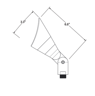 Unique NUCS-NL-BZ Nucleus® angle shroud Elements Series No Lamp - Atlantic Lighting
