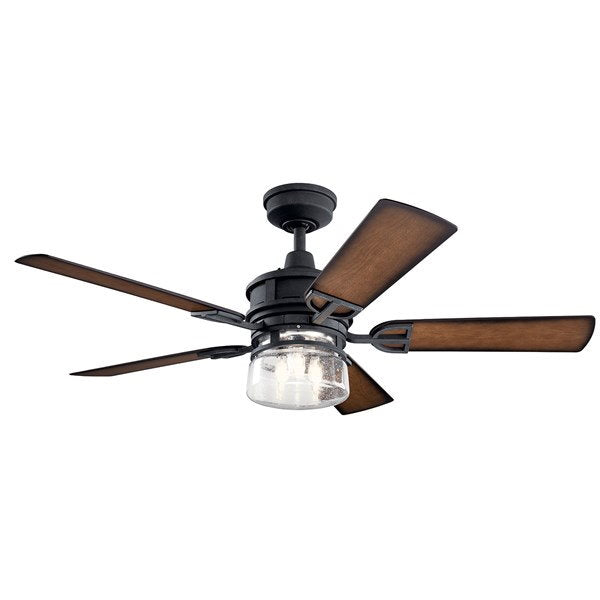 Kichler 310239DBK Lyndon™ Patio LED 3000K 52" Fan Distressed Black - Atlantic Lighting