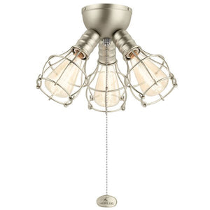 Kichler 380041NI LED Industrial 3 Light Fixture Brushed Nickel