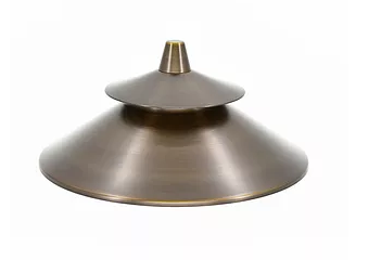 Lumien LAB-038 Brass Path Light Cap, 2-Tiered - Atlantic Lighting