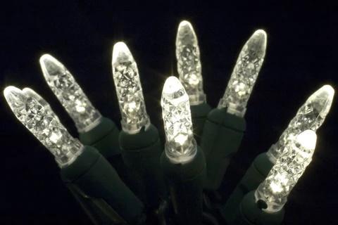 Seasonal Source 41695R-B M5 Sun Warm White LED Holiday Lights, 4" Spacing - Atlantic Lighting