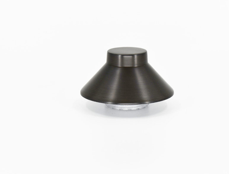Lumien LAB-044 Brass Micro Path Light Cap Only, Flat Top Dome Hat - Atlantic Lighting