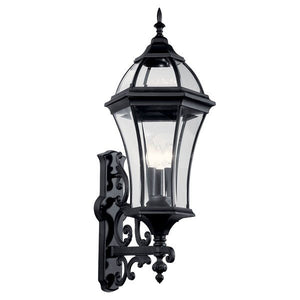 Kichler 49185BK Townhouse™ 3 Light Wall Light Black