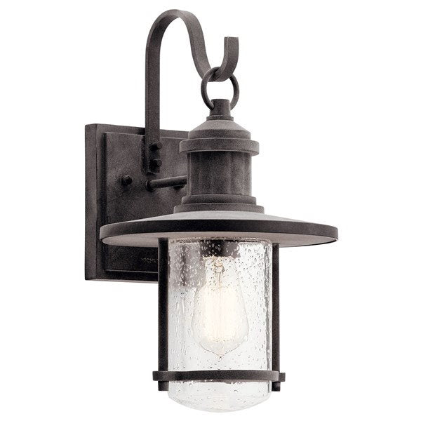 Kichler 49193WZC Riverwood™ 16.75" 1 Light Wall Light Weathered Zinc