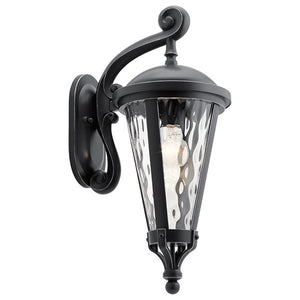 Kichler 49234BSL Cresleigh 22" 1 Light Wall Light Black with Silver Highlights