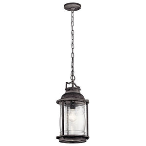 Kichler 49572WZC Ashland™ Bay 1 Light Pendant Weathered Zinc