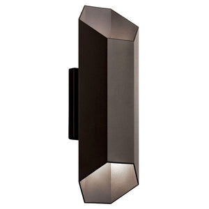 Kichler 49608AZTLED Estella 16.5" LED Wall Light Textured Architectural Bronze