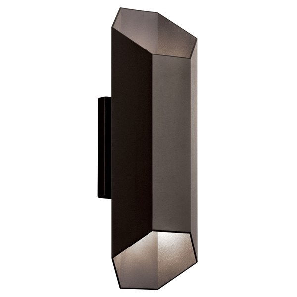 Kichler 49608AZTLED Estella 16.5" LED Wall Light Textured Architectural Bronze