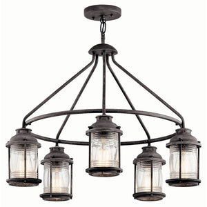 Kichler 49667WZC Ashland™ Bay 5 Light Chandelier Weathered Zinc