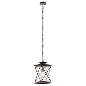 Kichler 49747WZCL18 Argyle 1 Light Pendant with LED Bulb Weathered Zinc