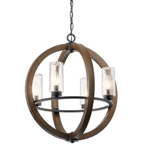 Kichler 49791AUB Grand Bank™ 20" 4 Light Chandelier Auburn Stained™