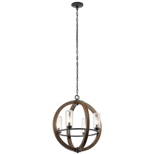 Kichler 49791AUB Grand Bank™ 20" 4 Light Chandelier Auburn Stained™