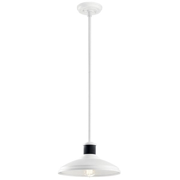 Kichler 49982WH Allenbury™ 1 Light Convertible Pendant White