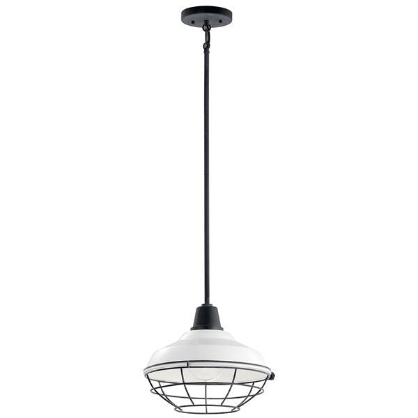 Kichler 49992GG Pier™ 1 Light 12" Convertible Pendant Gloss Grey