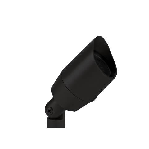 Vista Outdoor Lighting GR-5006-B-4.5-W-60 5006 Vista 12-Volt 4.5 Watts LED Aluminum Bullet with Ground Spike and Shroud, Black, 60 Degree Wide Flood - Atlantic Lighting