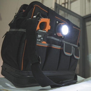 Klein Tools 55431 Tool Bag, Tradesman Pro™ Lighted Tool Bag, 31 Pockets, 15-Inch