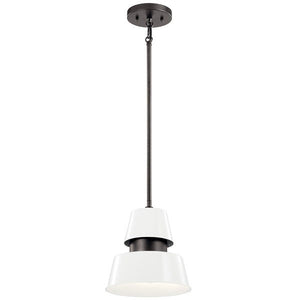 Kichler 59003WH Lozano 9.5" 1 Light Pendant White