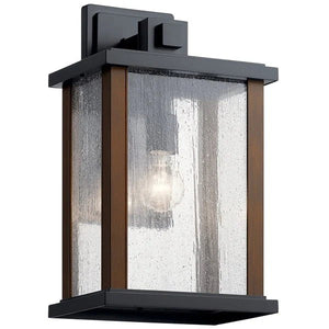 Kichler 59018BK Marimount™ 17" 1 Light Outdoor Wall Light with Clear Glass Black
