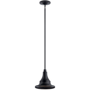 Kichler 59057BKT Hampshire 13.25" 1 Light Pendant/Semi Flush Textured Black