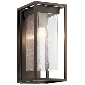 Kichler 59062OZ Mercer™ 20" 1 Light Wall Light Clear Seeded Glass Olde Bronze®